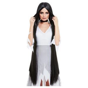 Smiffys Womens/Ladies Witch Extra Long Halloween Wig / Black